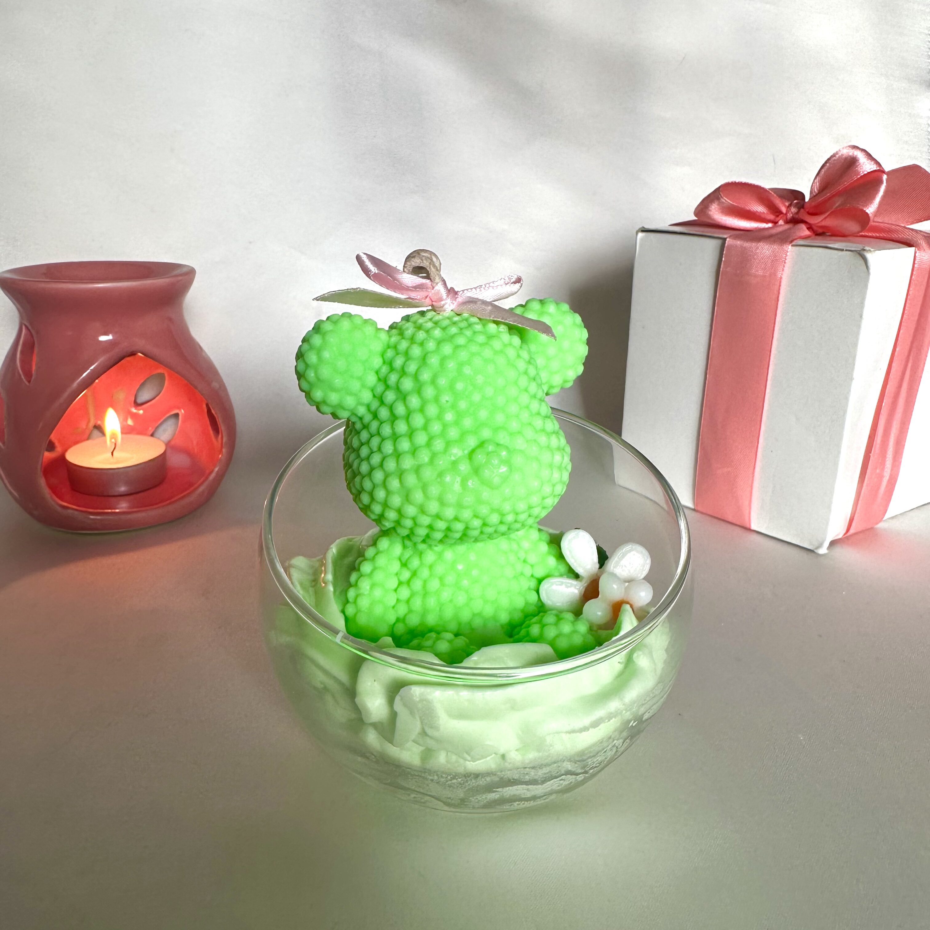 Bougie Ourson Pomme Verte